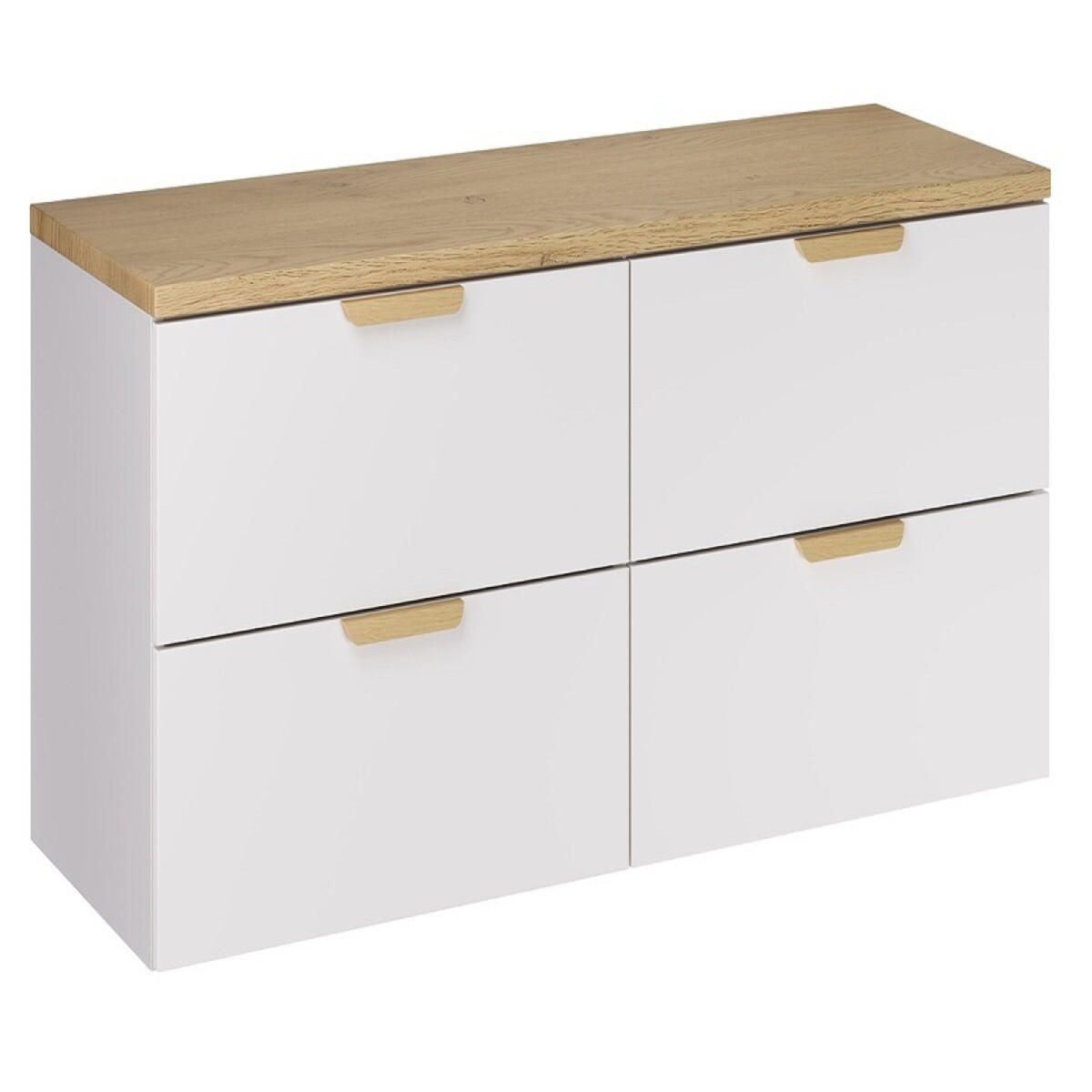 WASCHBECKENUNTERSCHRANK 120 cm 3 Teile - Aster White A BM426 in Weiß/Matt - Weiß, Holz (120/50/46cm)