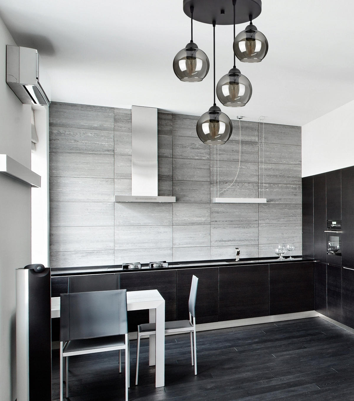 PENDELLEUCHTE HAGEN - Schwarz, Glas/Metall (40/40/70cm) - kiki design