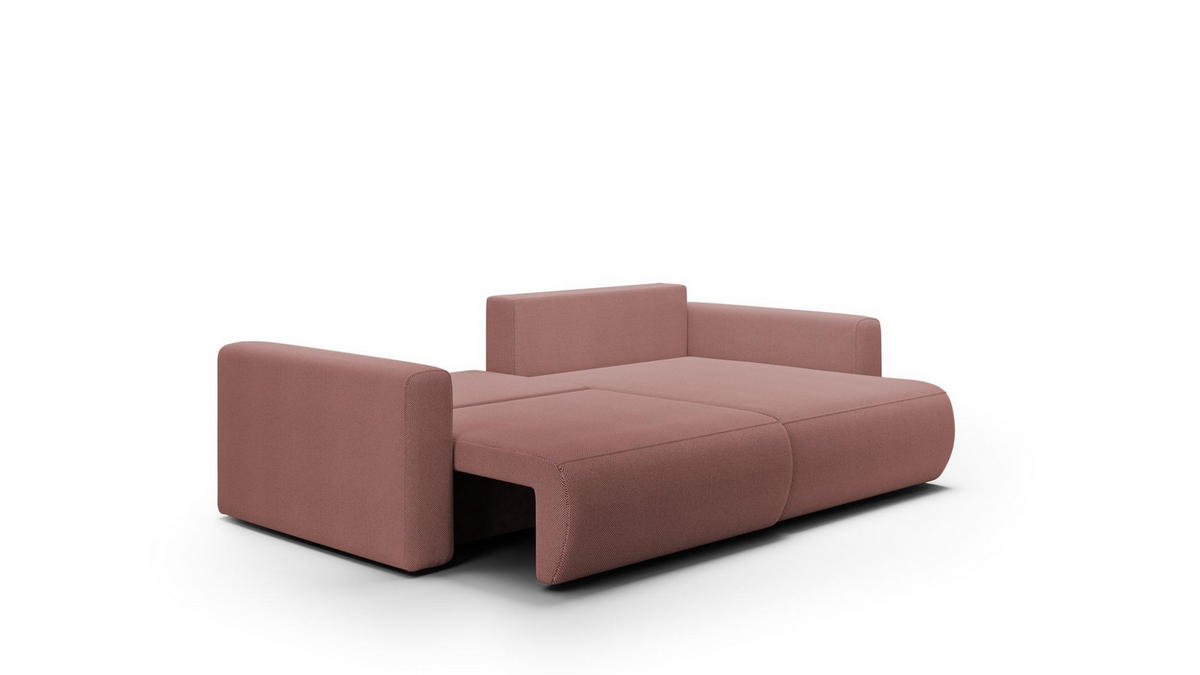 ECKSOFA Chaira Mit Schlaffunktion - Rosa, Holzwerkstoff/Textil (240/149cm) - Fun Möbel