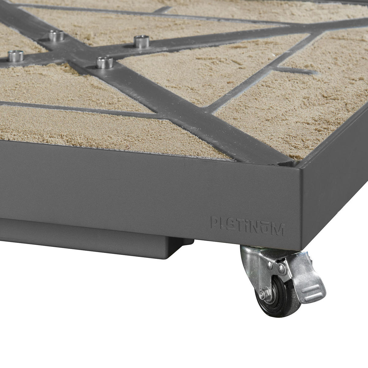 SCHIRMSTÄNDER Sonnenschirmständer Ceramic mit Sand befüllbar für Ampelschirme 90 kg - Anthrazit, Metall (81/81cm) - Platinum
