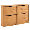 SCHUHSCHRANK BASIL - Honig, Holz (115/79/25cm) - IDIMEX