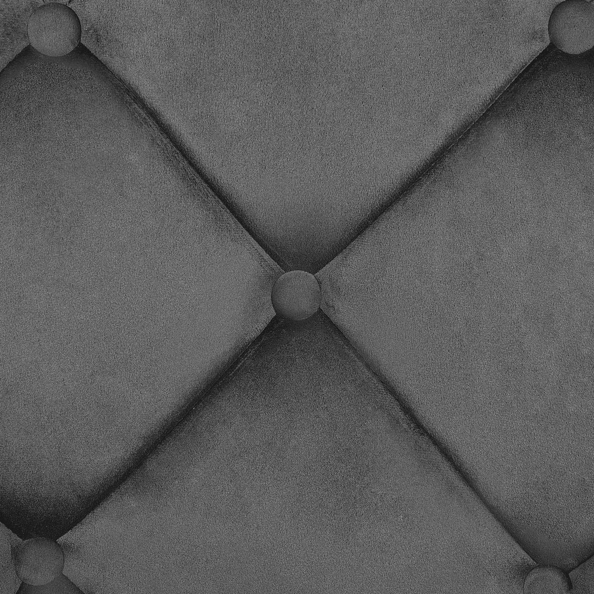 SESSEL Samtstoff Grau Vaksala - Grau, Textil/Metall (61/95/73cm) - Beliani