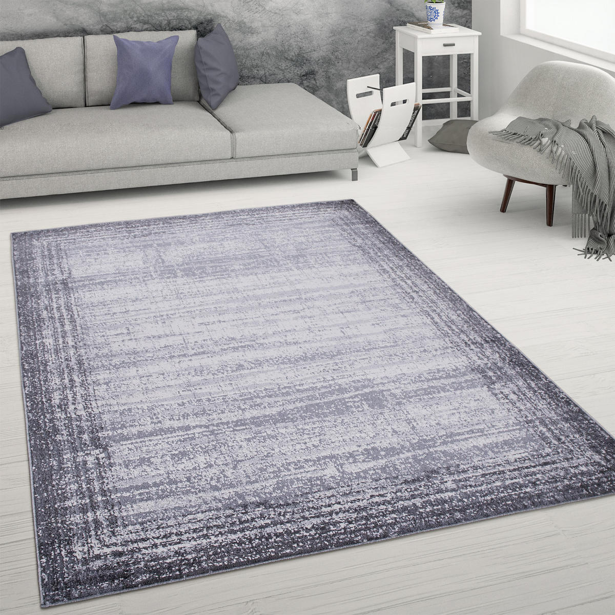 KURZFLORTEPPICH 160/220 cm Catania 842 - Grau, Textil (160/220cm) - Paco Home
