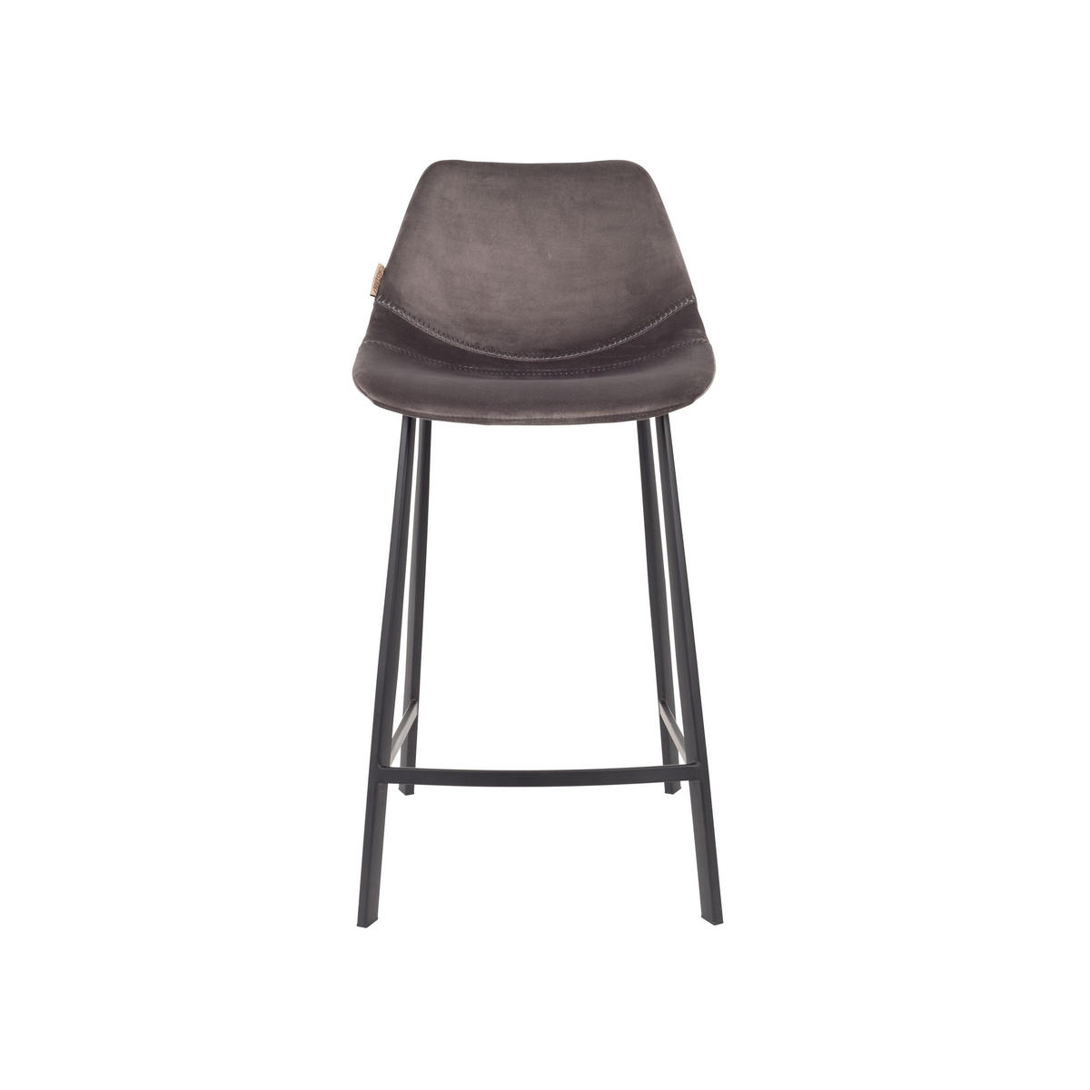 BARHOCKER Franky Rückenlehne 65 cm Grau - 2 er Set - Grau, Textil (45/91/52cm) - Dutchbone