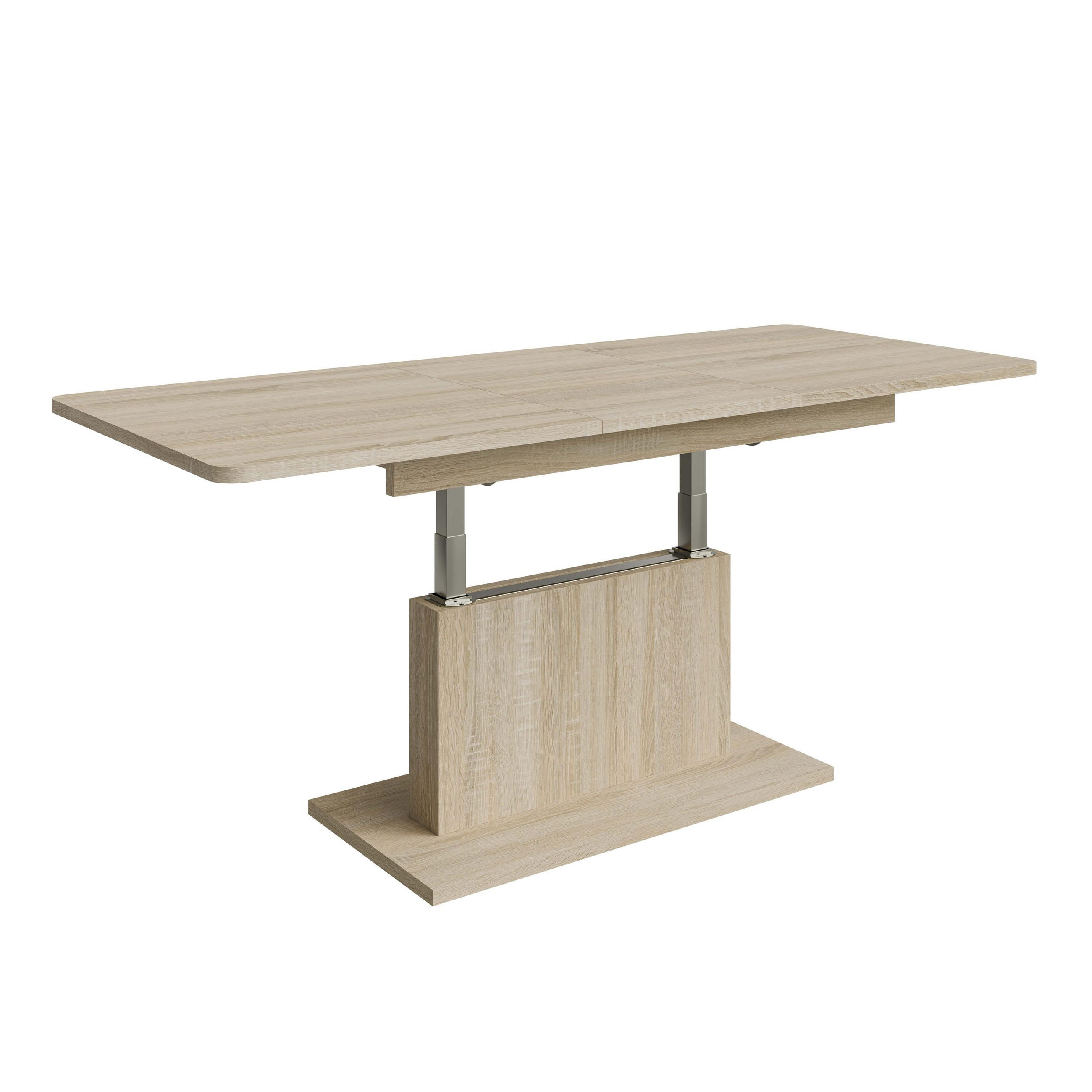 COUCHTISCH rechteckig Sonoma Eiche 126/70/58 cm - Sonoma Eiche, Holzwerkstoff (70/126/58cm) - designimpex