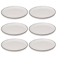 SPEISETELLER mit schwarzem Rand Alix Weiß 27/27/2,5 cm - Weiß, Keramik (27cm) - Secret de Gourmet