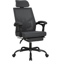 BÜROSTUHL mit Fußstütze Grau - Grau, Textil (64/117/64cm)