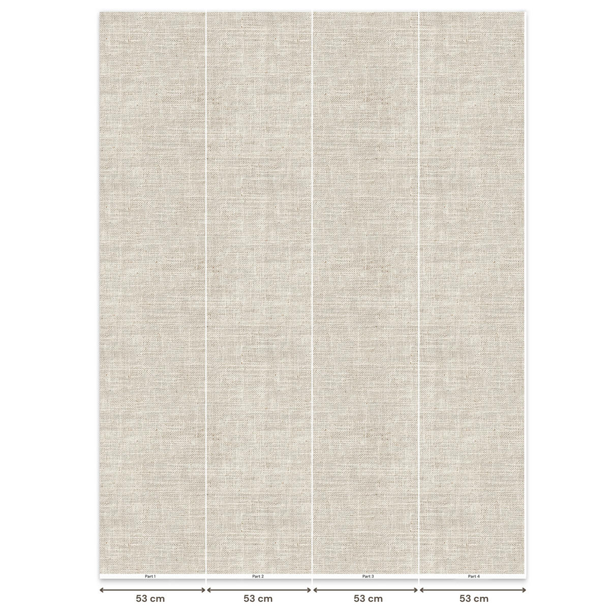 TAPETE - Leinen - Textur - Beige - 200x280 cm - Creme, Papier (200/280cm) - OnlyWow