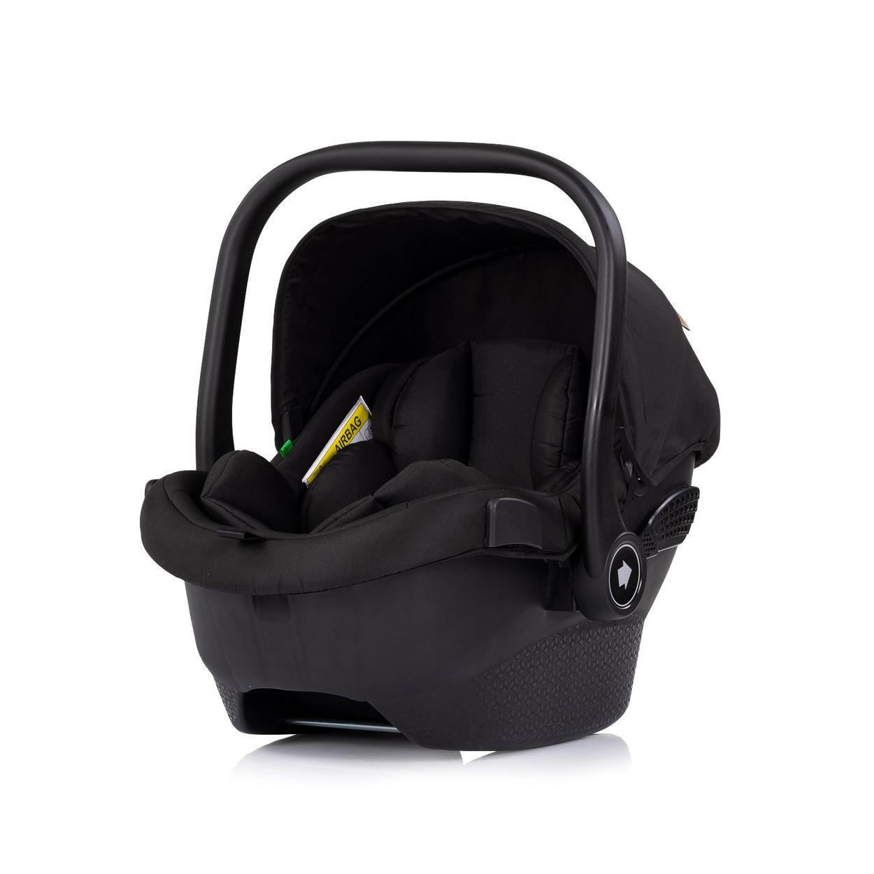 BABYSCHALE Pearl i-Size schwarz (40-85cm) Sonnendach 3-Punkt-Gurt Kopfstütze - Schwarz, Kunststoff (43/56/60cm) - Chipolino