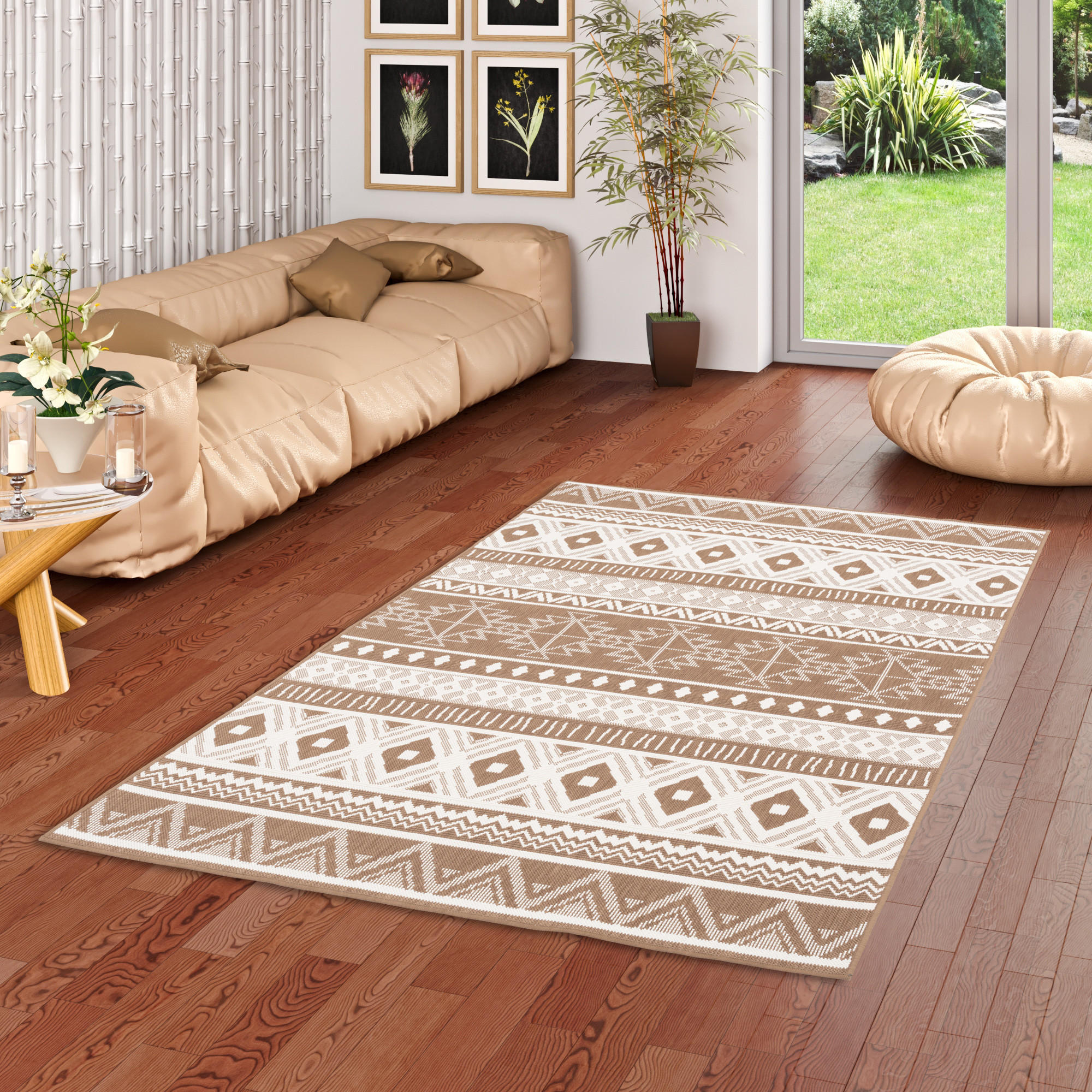 Thumbnail - Pergamon In-, Beige, Textil, 80x140 cm, Teppiche & Böden, Teppiche, Outdoorteppiche