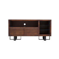TV-SCHRANK aus Massivholz auf metallenen Beinen MOCCA - Eichefarben, Holz (140/70/40cm) - Rawood Furniture