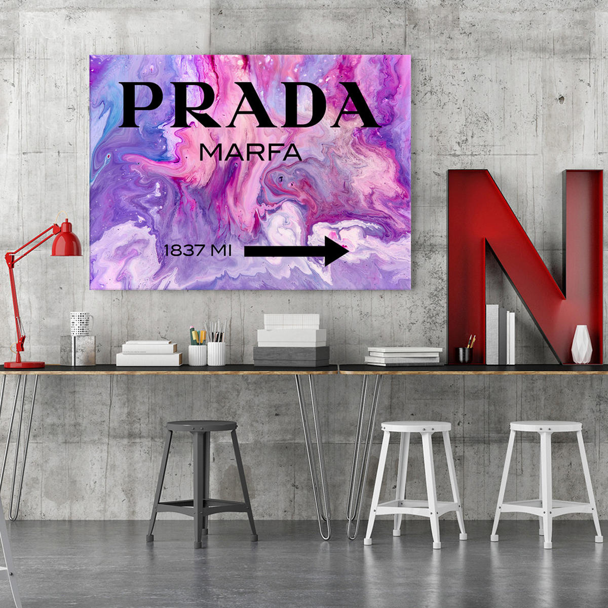 WANDBILD untertitel lila - Lila, Textil (60/40cm) - Feeby