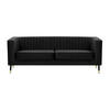 DREISITZER SOFA Slender-Velluto 20 - Schwarz, Holz/Textil (201/71/83cm) - SLF24