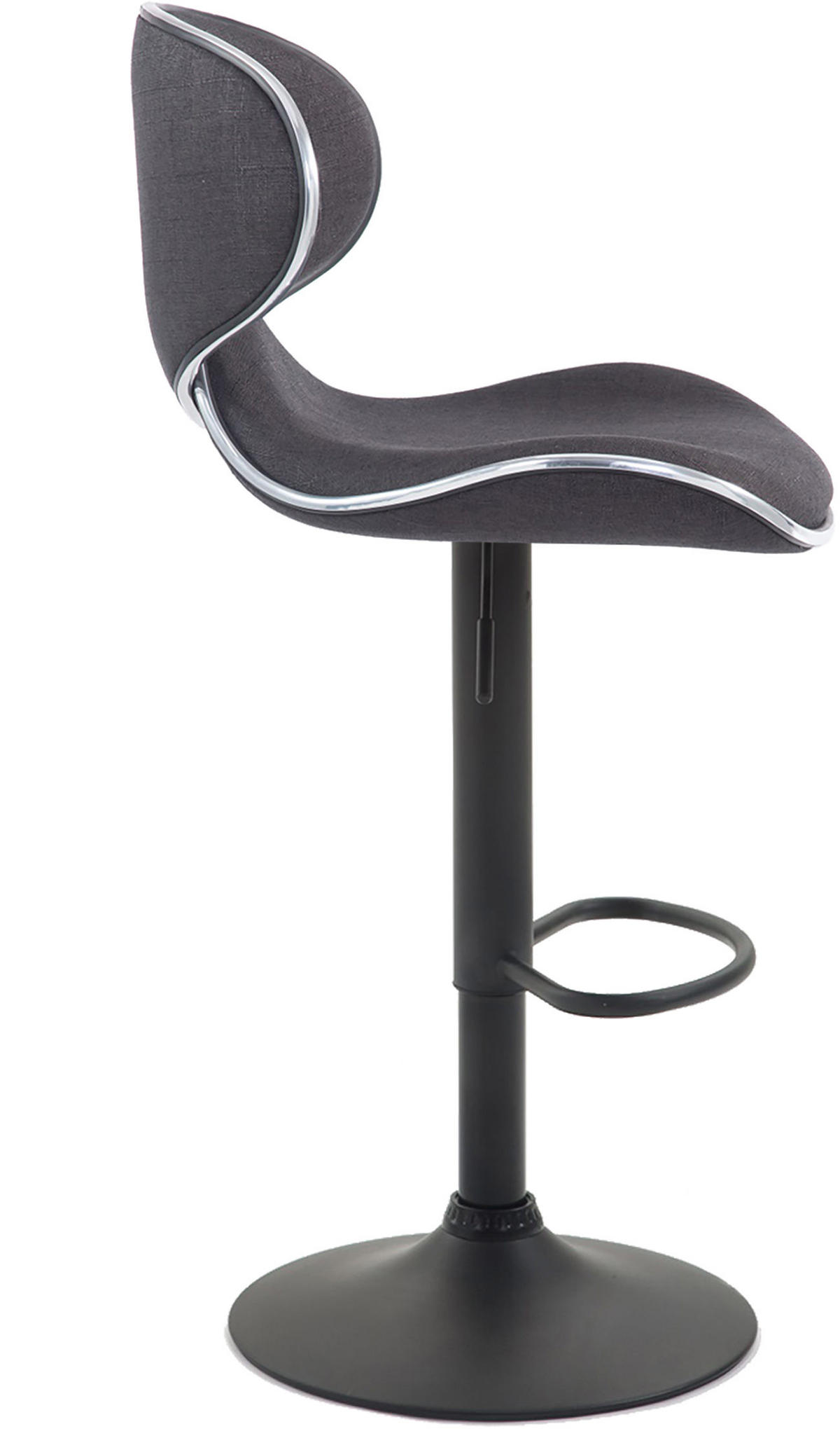 BARHOCKER Stoff dunkelgrau - Dunkelgrau/Schwarz, Textil/Metall (46/88/49cm) - CLP