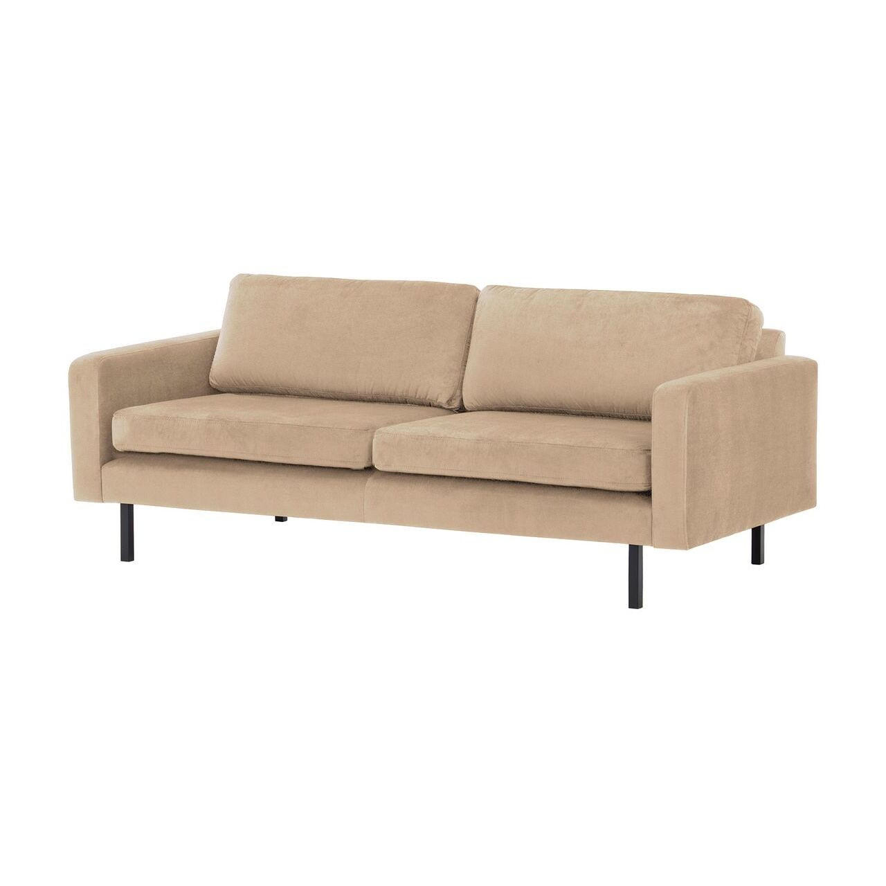 DREISITZER-SOFA Lioni-Kronos 35 - Creme, Holz/Textil (200/84/94cm)