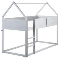 HALBHOCHBETT 90x200 cm Grau Dienne - Grau, Holz (90/200cm) - Beliani