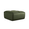 POUF Kunstleder Grün - Schwarz/Grün, Leder/Kunststoff (80/43/93cm) - Makamii