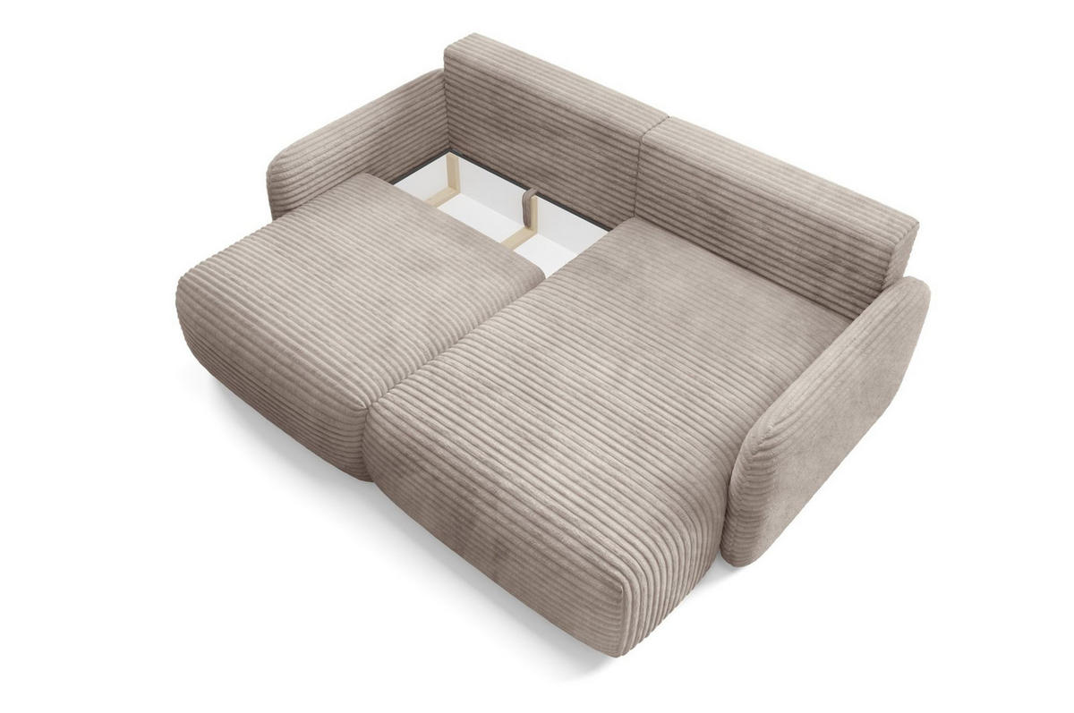 ECKSOFA Simone Mit Schlaffunktion - Braun, Holzwerkstoff/Textil (165/240cm) - Fun Möbel