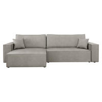 ECKSOFA Karl - Hellgrau/Schwarz, Holz/Kunststoff (272/145cm) - MIRJAN24