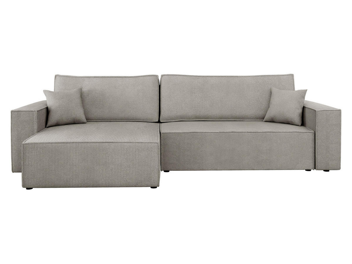 ECKSOFA Karl - Hellgrau/Schwarz, Holz/Kunststoff (272/145cm) - MIRJAN24