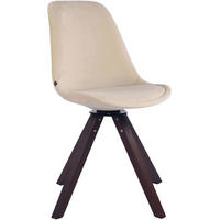 ESSZIMMERSTUHL Troll Samt, Gestell Buchenholz Square Walnuss Creme - Walnussfarben/Naturfarben, Holz/Buchenholz (48/84/56cm) - TPFLiving