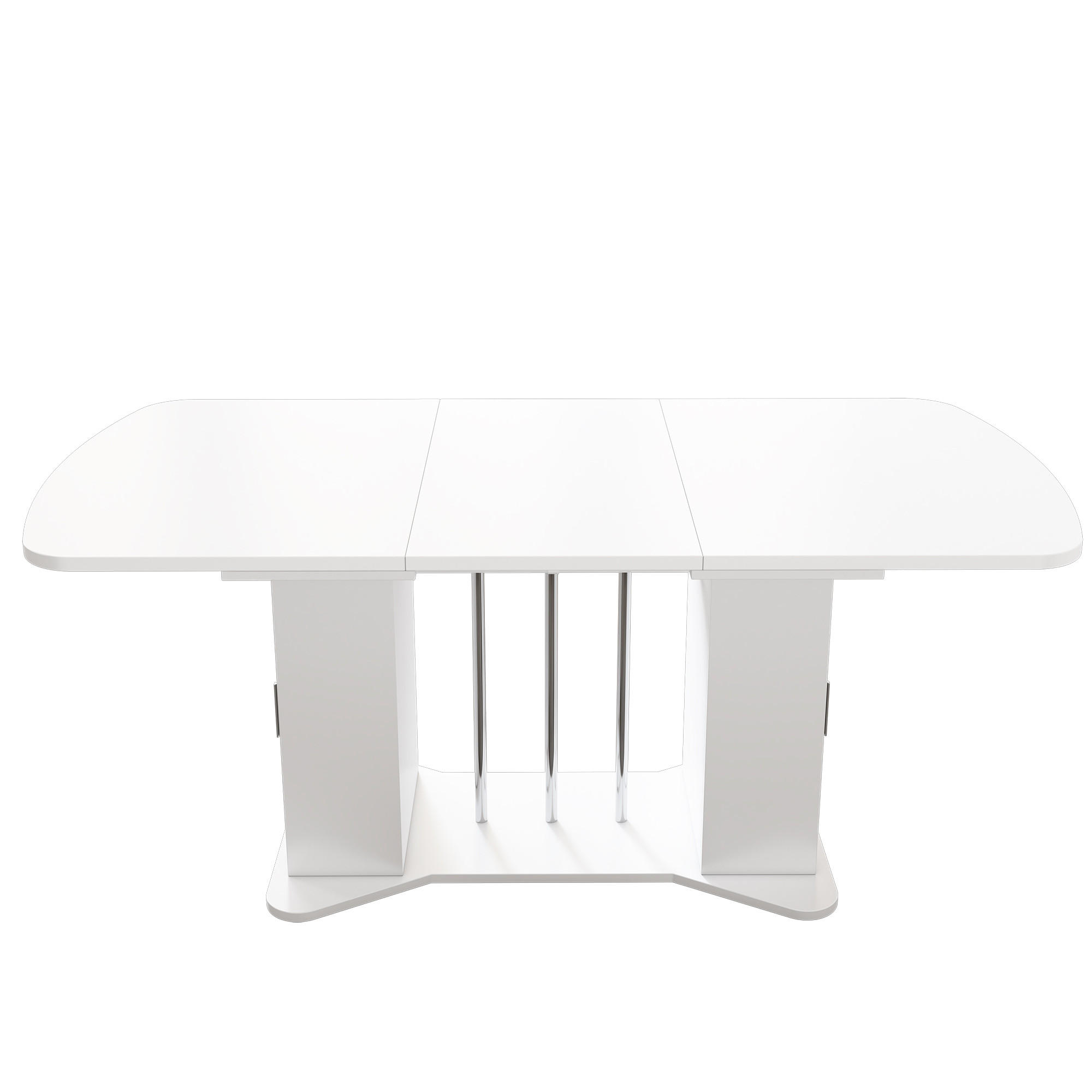 AUSZIEHTISCH Weiß 120-160/80/75 cm - Weiß, Holz (80/160/75cm) - PANGIVO