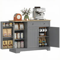 SIDEBOARD DE-11323 3 Türen & Schublade mit verstellbarem Boden Grau - Grau, Holzwerkstoff (105/83/40cm) - ComfortXL