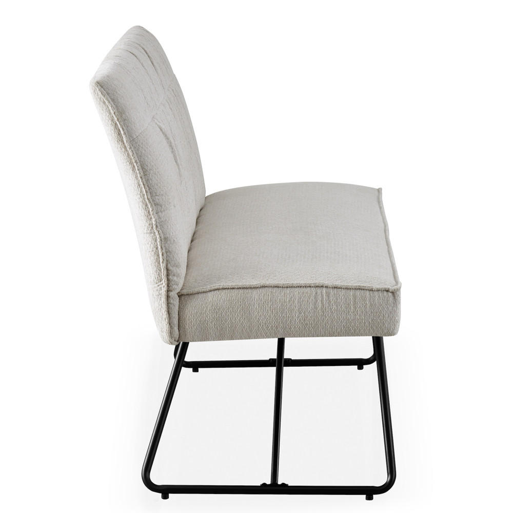 SITZBANK HANNAH - Creme, Metall (140/89/65cm) - DUBI Möbel