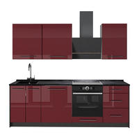 CHICINETĂ Fame-Line, Bordeaux lucios ridicat/antracit, 230 cm fara blat - bordo/antracit, compozit lemnos (230/206.8/51.6cm) - Vicco
