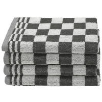 GESCHIRRTÜCHER, 4er-Set, 50x50 cm, 100% Baumwolle, Grau - Anthrazit, Textil (50/50cm) - Zollner