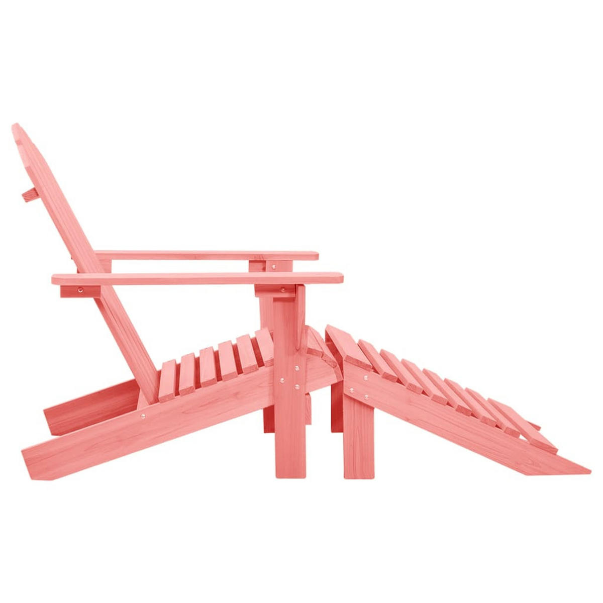 ADIRONDACK-GARTENSTUHL mit Fußteil Massivholz Tanne Rosa - Pink, Holz (70/88.5/70cm) - furnicato