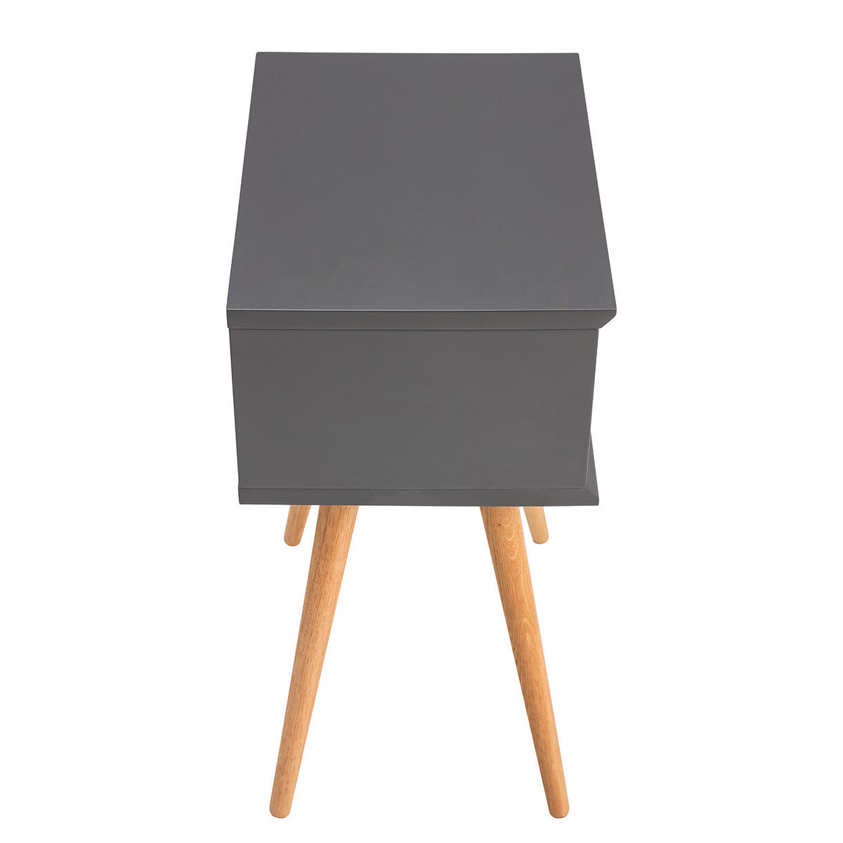 NACHTTISCH mit 2 Schubladen - Teilmassivholz - Eichefarben/Braun, Eichenholz/Holz (40/61/30cm) - home24