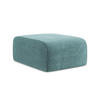POUF Chenille Stoff Blau - Blaugrau/Schwarz, Holzwerkstoff/Kunststoff (72/42/94cm) - Makamii