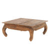 OPIUMTISCH EAST 80 Mahagoni Massivholz 01 natur-vintage - Naturfarben, Holz (80/80/36cm) - DESIGN DELIGHTS