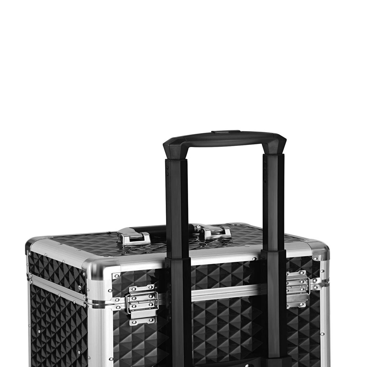 KOSMETIKKOFFER SCHMINKKOFFER - Schwarz, Holzwerkstoff (57/27/34cm) - Hansiro