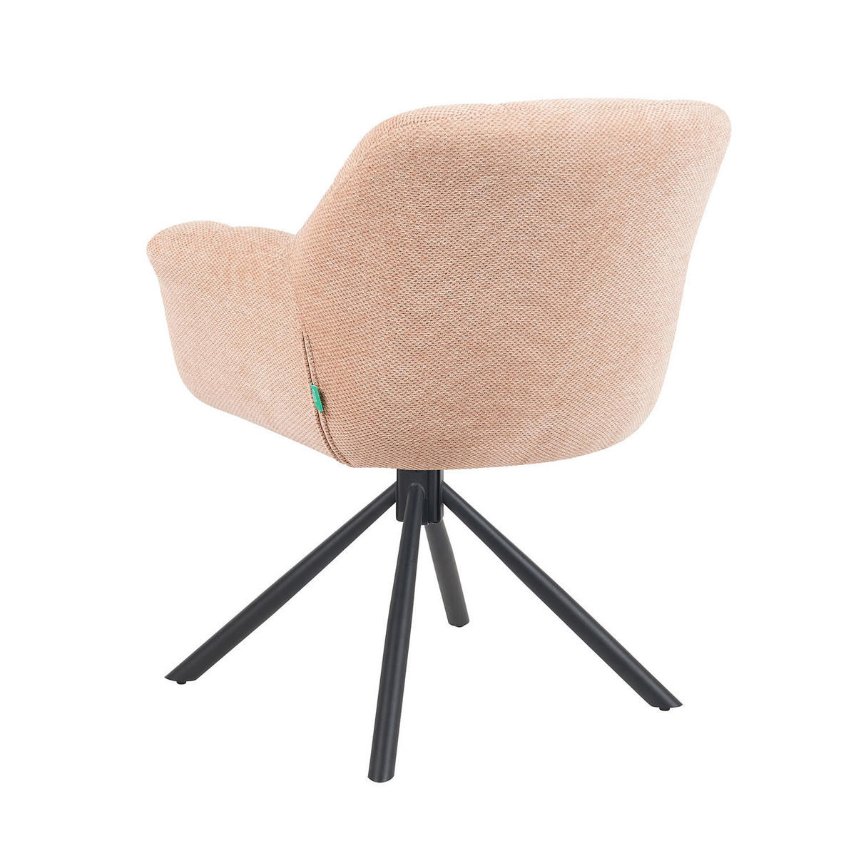 DREHSTUHL Mika-Luka 2er-Set - Schwarz/Rosa, Textil/Metall (65/81/66cm) - DUBI Möbel