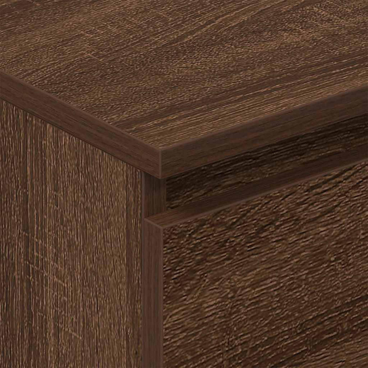 SIDEBOARD mit 4 Schubladen 60/35/98,5 cm aus Holzwerkstoff Braun Eichen-Optik Dekor - Dunkelbraun, Holz (60/98.5/35cm) - vidaXL