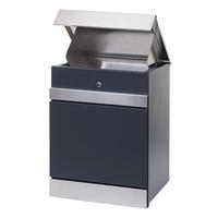 PAKETKASTEN obdĺžnikový strieborný, antracitový - antracitová/strieborná, kov (45/58/36cm) - MCW