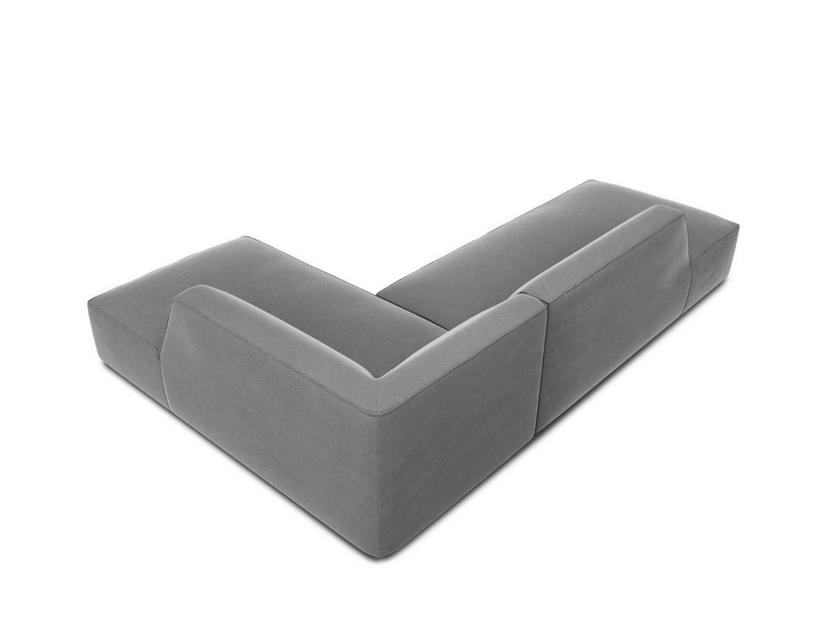 ECKSOFA rechts Ruby aus Samt grau 4 Sitzplätze - Grau, Textil (180/273cm) - Micadoni