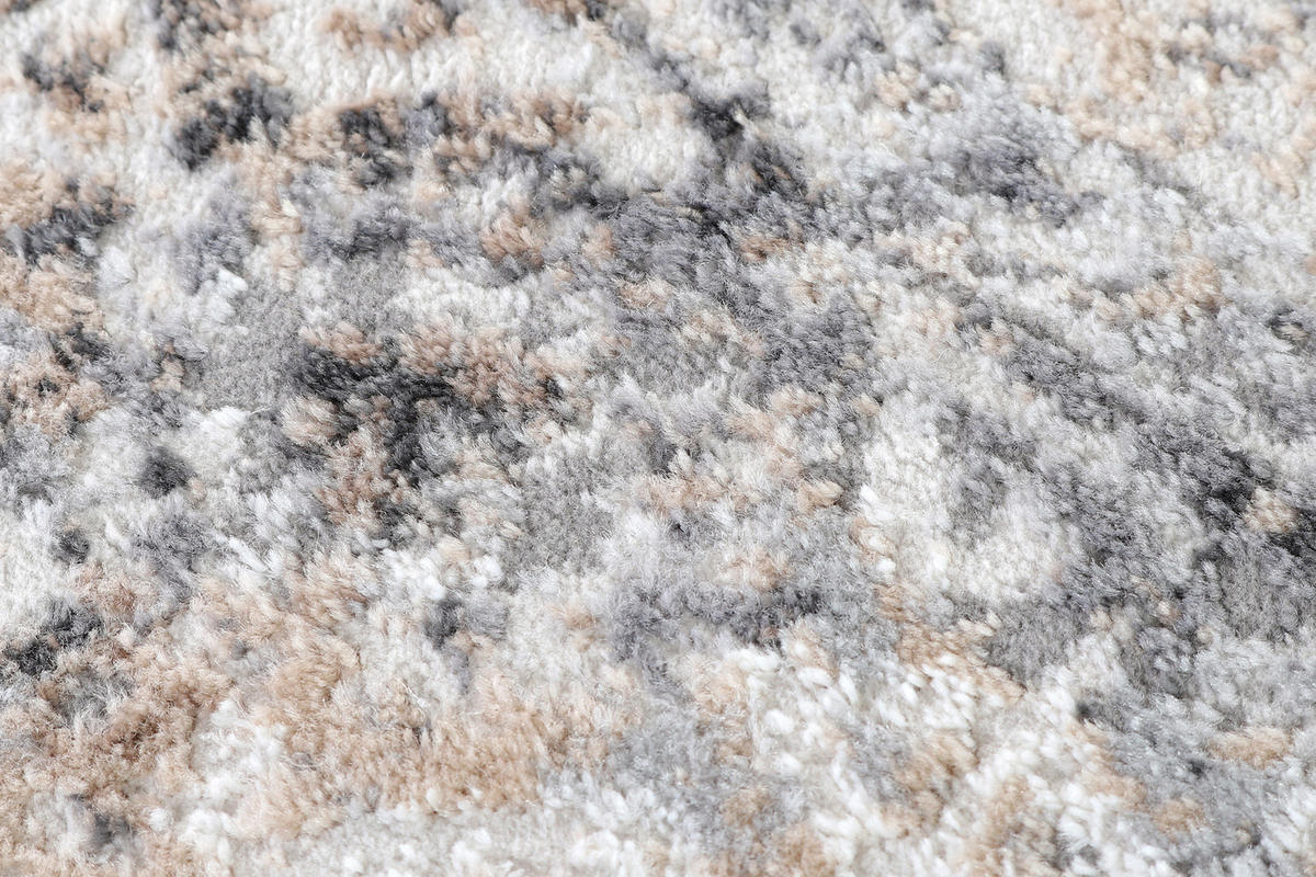 TEPPICH VALLEY Hellgrau Rund 120/120 cm - Hellgrau, Textil (120/120cm) - Tapiso