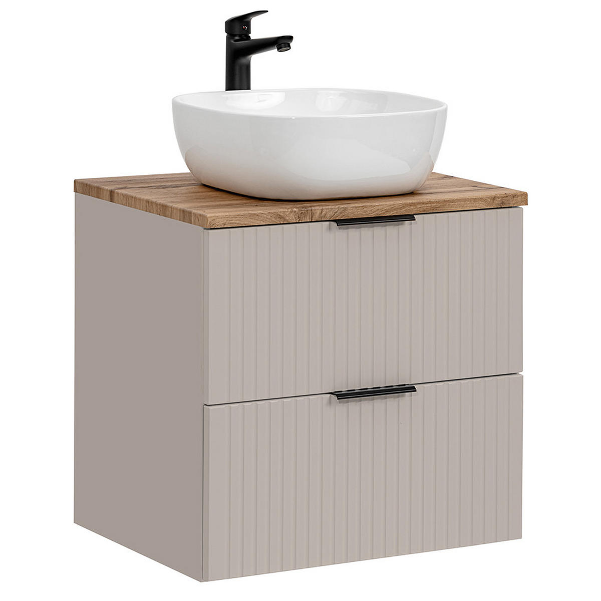 WASCHTISCH Adelaide-56 - Beige, Holzwerkstoff (60/57/46cm) - Lomado