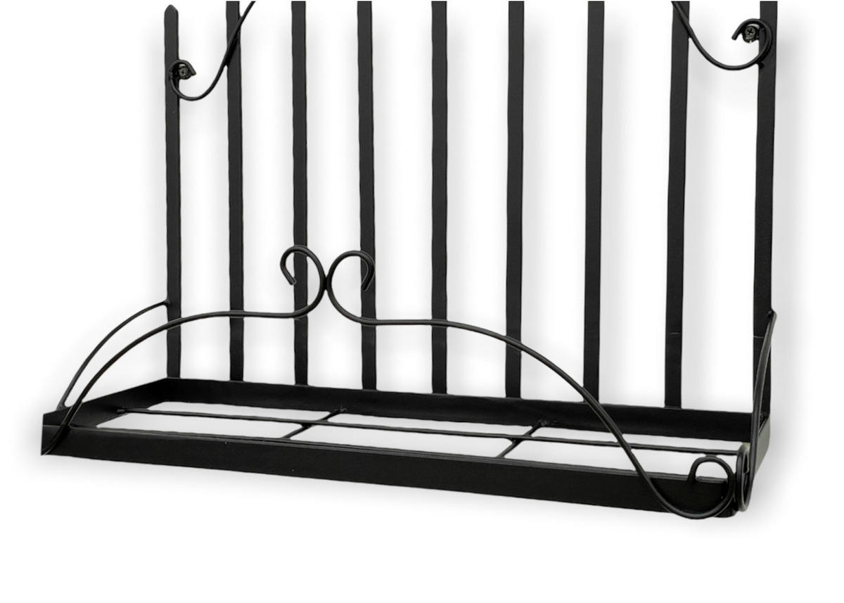 WANDBLUMENHALTER Metall Schwarz 50 cm 96237 - Schwarz, Metall (50/52/18cm) - DanDiBo