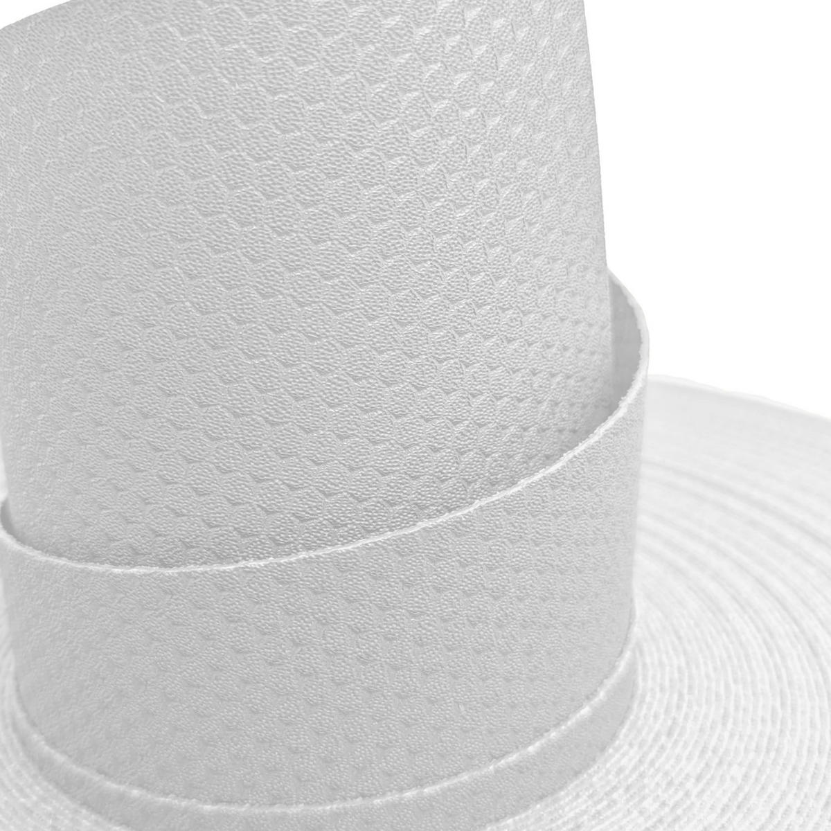 SICHTSCHUTZSTREIFEN DELUX-P Sichtschutzrolle Wabenstruktur Weiß 50m - Weiß, Kunststoff (5000/19cm) - ZAUN|ZU