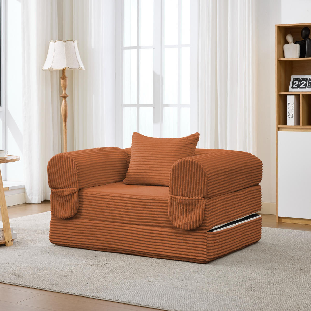 SITZGARNITUR DE-35226 3-Sitzer Orange - Orange, Textil (78/65/190cm) - ComfortXL