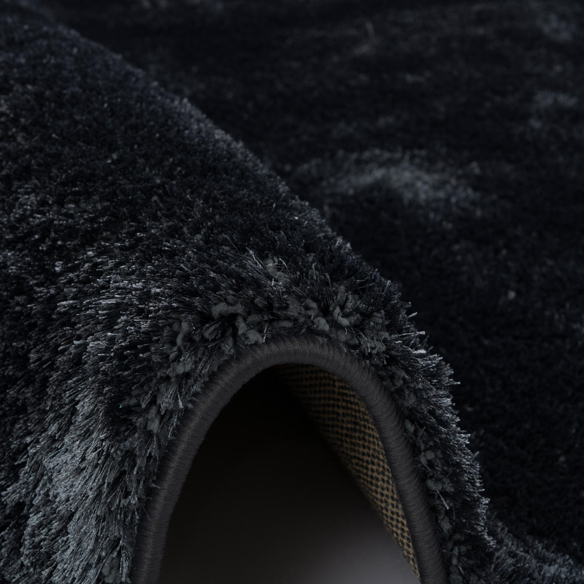 HOCHFLOR SHAGGY TEPPICH FEELING MIX RUND - Anthrazit, Textil (100/100cm) - Snapstyle