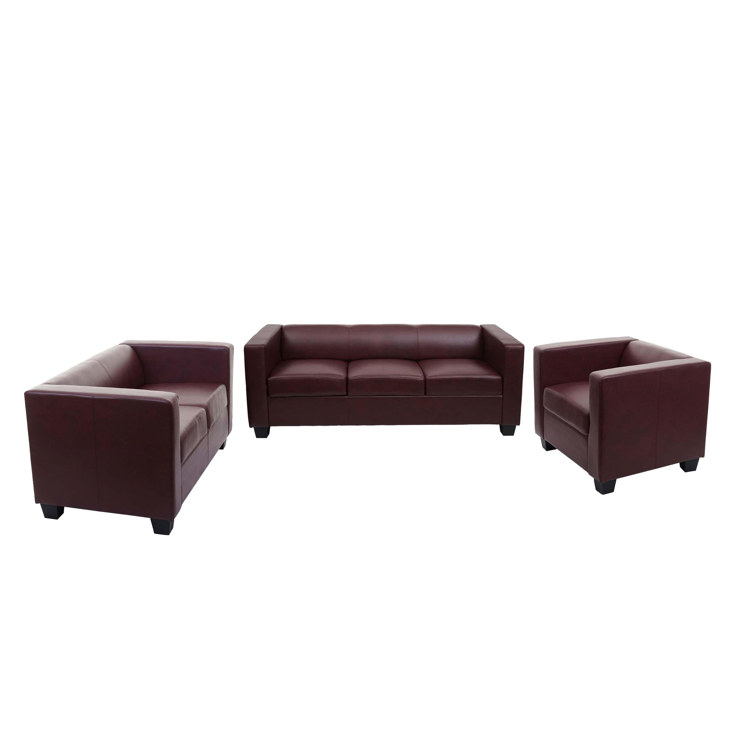 SOFAGARNITUR 3-2-1 Rotbraun 3er-Set - Rotbraun, Textil (400/70/300cm) - MCW