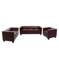 SOFAGARNITUR 3-2-1 Rotbraun 3er-Set - Rotbraun, Textil (400/70/300cm) - MCW