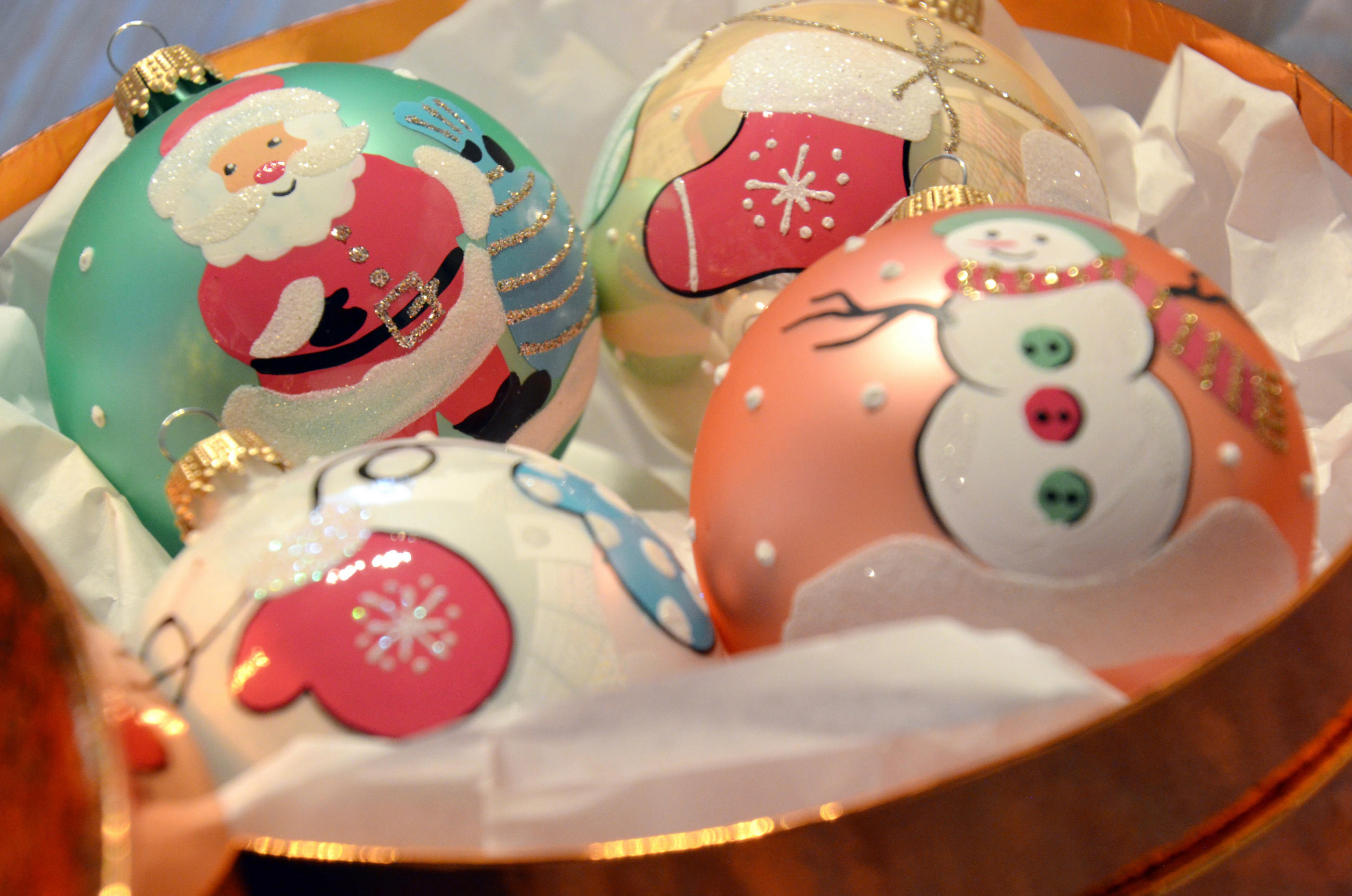 CHRISTBAUMKUGELN American Diner Mehrfarbig 8cm (Glas / 4 Stk.) - Multicolor, Glas (8/8/8cm) - Krebs Glas Lauscha