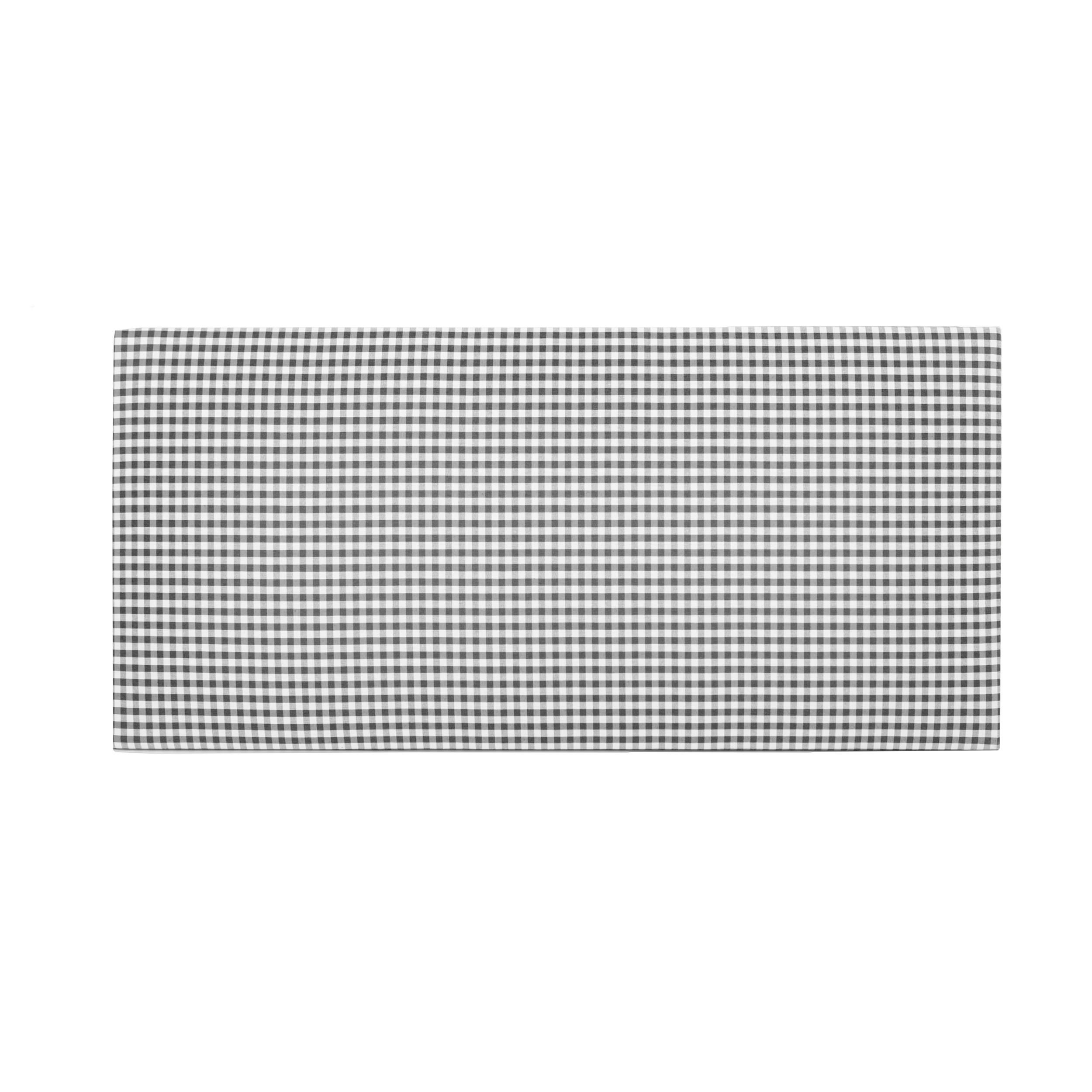 KOPFTEIL für Kinderbett mit schwarzem Vichy-Stoff bezogen, 110/52cm MARINA - Schwarz, Textil (3/52/110cm) - RNT By Really Nice Things