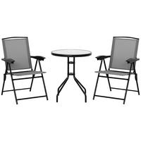 BALKONSET 3-teilig DE-14108 Grau - Grau, Metall - ComfortXL
